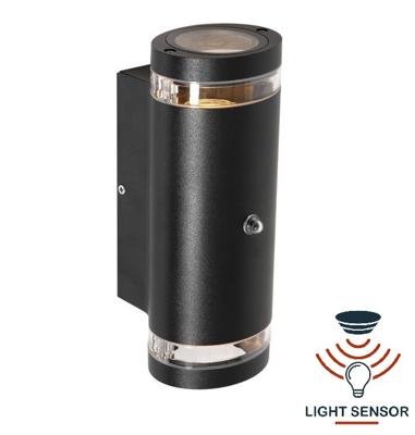 Steinhauer Buitenlamp Panay incl. LED 2 lichts dag nacht sensor zwart
