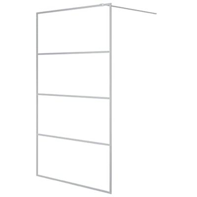 Inloopdouchewand 115x195 cm transparant ESG-glas zilverkleurig