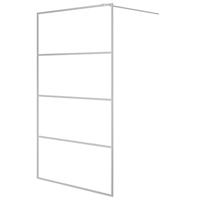 Inloopdouchewand 115x195 cm transparant ESG-glas zilverkleurig - thumbnail
