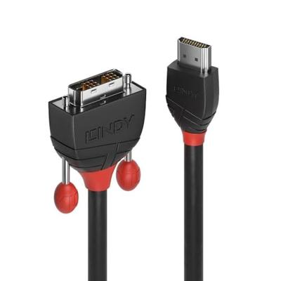 LINDY HDMI / DVI Adapterkabel HDMI-A-stekker, DVI-D 18+1-polige stekker 1.00 m Zwart 36271 HDMI-kabel