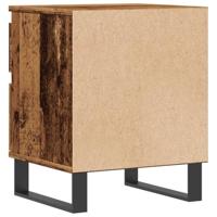Nachtkastjes 2 st 40x35x50 cm bewerkt hout oud houtkleurig - thumbnail