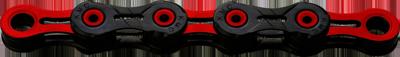 KMC dlc 10 116 schakels - roodzwart - fietsketting