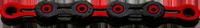 KMC dlc 10 116 schakels - roodzwart - fietsketting - thumbnail