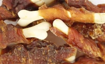 WANPY OVEN-ROASTED CHICKEN JERKY / CALCIUM BONE TWISTS - thumbnail