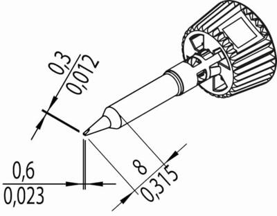 Ersa 0142CDLF06/SB Soldeerpunt Beitelvorm Grootte soldeerpunt 0.60 mm Inhoud: 1 stuk(s)