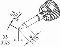 Ersa 0142CDLF06/SB Soldeerpunt Beitelvorm Grootte soldeerpunt 0.60 mm Inhoud: 1 stuk(s) - thumbnail