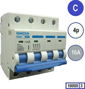 Enzo Gacia Installatieautomaat 16A. C kar 4p GACIA - 4517821 Enzo Gacia Installatieautomaat 16A. C kar 4p GACIA - 4517821