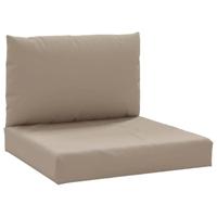 Palletkussens 2 st oxford stof taupe - thumbnail