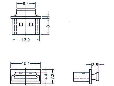 Delock 64029 Beschermkapje Zwart 1 stuk(s)