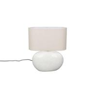 Dutchbone Tablelamp 'Hailey' Linnen en keramiek, 50cm - thumbnail