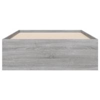 Bedframe met lades bewerkt hout grijs sonoma eiken 75x190 cm - thumbnail