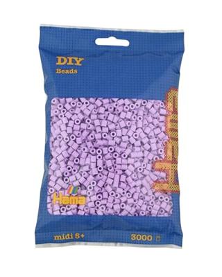Hama midi strijkkralen - pastel paars (96), 3000st.