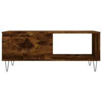 Salontafel 90x50x36,5 cm bewerkt hout gerookt eikenkleurig - thumbnail