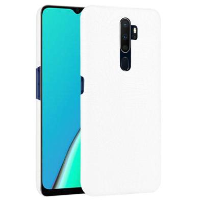 Voor oppo A9 2020/A5 2020/A11X schokbestendige krokodil textuur PC + PU case (wit)