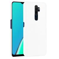 Voor oppo A9 2020/A5 2020/A11X schokbestendige krokodil textuur PC + PU case (wit) - thumbnail