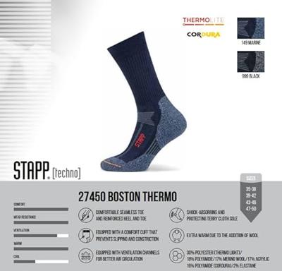 STAPP Thermosokken Techno Boston Marine-35/38