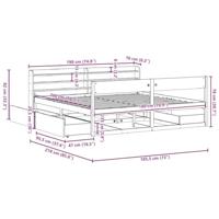 Bedframe zonder matras massief grenenhout 180x200 cm - thumbnail