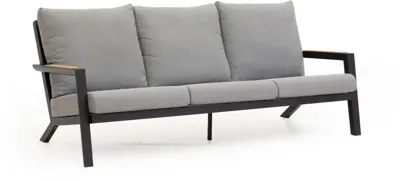 Trestino loungebank lausanne 3-zits zwart