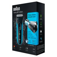 Braun SERIES 3 3045WD Scheerapparaat Zwart/Blauw - thumbnail