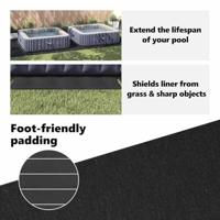 VidaXL Zwembad grondzeil zwart 999 x 500 x 0,1 cm niet-geweven stof - thumbnail
