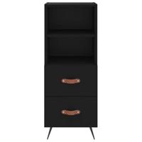 Dressoir 34,5x34x90 cm bewerkt hout zwart - thumbnail