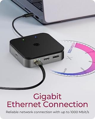 ICY BOX IB-DK408-C41 USB4 dockingstation Geschikt voor merk (dockingstation): Universeel Incl. laadfunctie, Ondersteunt 8K@30 Hz (1x) / 4K@30Hz (2x), USB-C