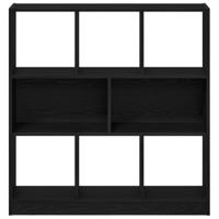 Boekenkast 97,5x29,5x100 cm spaanplaat zwart eikenkleurig - thumbnail