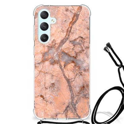 Samsung Galaxy S23 FE Anti-Shock Hoesje Marmer Oranje Samsung Galaxy S23 FE Anti-Shock Hoesje Marmer Oranje