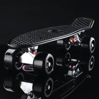 Shining Fish Plate scooter single Tilt vier wiel skateboard met 72mm wiel (zwart) - thumbnail