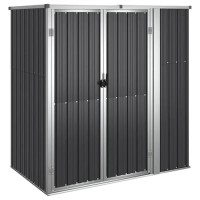 VidaXL Tuinschuur 161x89x161 cm gegalvaniseerd staal antracietkleurig VidaXL Tuinschuur 161x89x161 cm gegalvaniseerd staal antracietkleurig