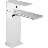 GO by Van Marcke Dynamic wastafelmengkraan eengreeps met PushOpen keramische schijven inclusief flexibels en fixatieset chroom FF35274-6 - thumbnail