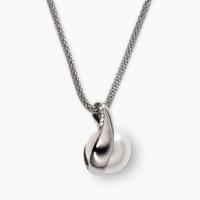Skagen SKJ0089040 sieradenhalsketting Zilver Roestvrijstaal Vrouw Kristal, Parel - thumbnail