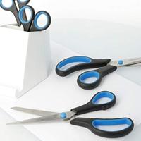 Westcott schaar Softgrip 20,4 cm, asymmetrische ogen, blauw/zwart - thumbnail