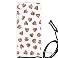 Doorzichtige Silicone Hoesje voor Samsung Galaxy A25 Poep Emojis - thumbnail