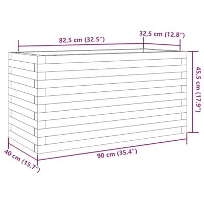 Plantenbak 90x40x45,5 cm gempregneerd grenenhout Plantenbak 90x40x45,5 cm gempregneerd grenenhout