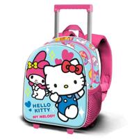 Sanrio 3D Backpack with Wheels Hello Kitty Friendship Blue Small - thumbnail