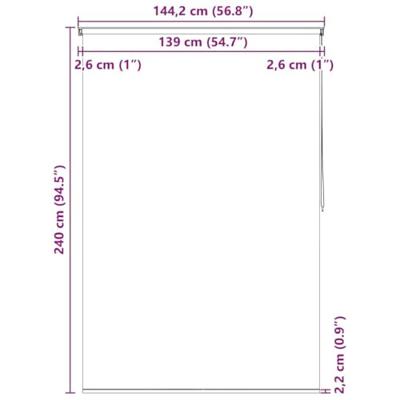 VidaXL Rolgordijn voor douche 140x240 cm zeester