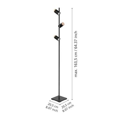 Stars of Light Zwarte leeslampCartagena 3-lichts - 390071
