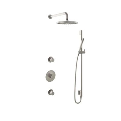 Hotbath Buddy - Inbouw Regendoucheset - 2 Stopkranen - Thermostatisch - Wandarm 35 cm - Hoofddouche 250 mm - Staafhanddouche - Glijstang 900 mm - Waterbesparend - V02