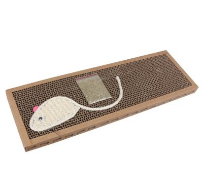 Nobleza - 3 stuks Kartonnen krabpaal voor katten. Mat met kattenkruid. 38 * 12,5 * 1,8 cm