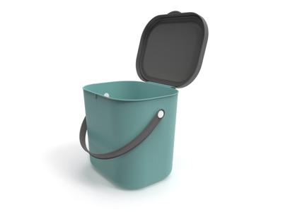 ROTHO Albula Dark green - afvalscheidingscontainer - 6l