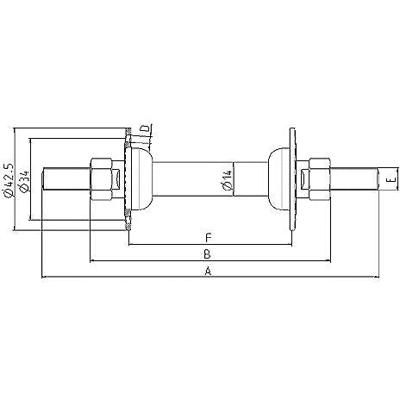Voornaaf Marwi 412 - 36 gaats - 100 mm inbouwbreedte - verchroomd