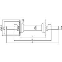 Voornaaf Marwi 412 - 36 gaats - 100 mm inbouwbreedte - verchroomd - thumbnail