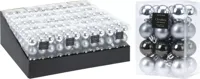 Kerstballen Mix Plastic Ø3cm Grafiet 24st - thumbnail