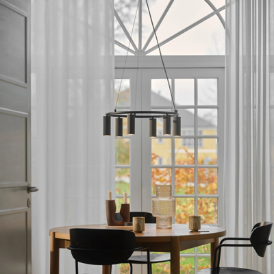 Hanglamp Zwart kroonluchter modern rond Vico 54 cm Hanglamp Zwart kroonluchter modern rond Vico 54 cm