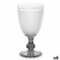 Fluitglas Vivalto Transparant Antraciet Glas 256 ml Diamant (6 Stuks) - thumbnail