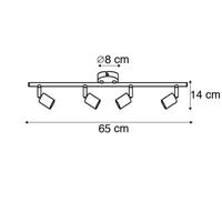 QAZQA Moderne spot wit kantelbaar 4-lichts - Jeany - thumbnail