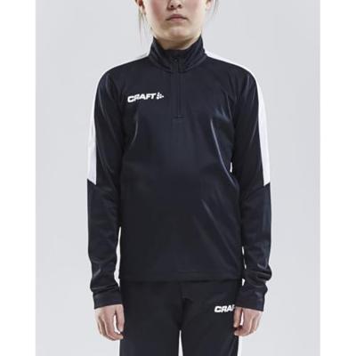 Craft 1905639 Progress Halfzip Tee LS JR - Black/White - 134/140