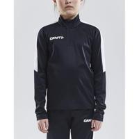 Craft 1905639 Progress Halfzip Tee LS JR - Black/White - 134/140 - thumbnail