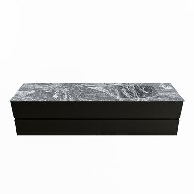 MONDIAZ VICA-DLUX 200cm badmeubel onderkast Urban 4 lades. Inbouw wastafel CLOUD rechts zonder kraangat, kleur Lava. MONDIAZ VICA-DLUX 200cm badmeubel onderkast Urban 4 lades. Inbouw wastafel CLOUD rechts zonder kraangat, kleur Lava.